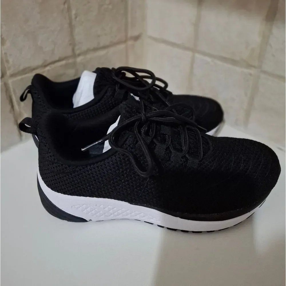 Propet Black Knit Mesh Sneaker Shoes Size 8 NEW